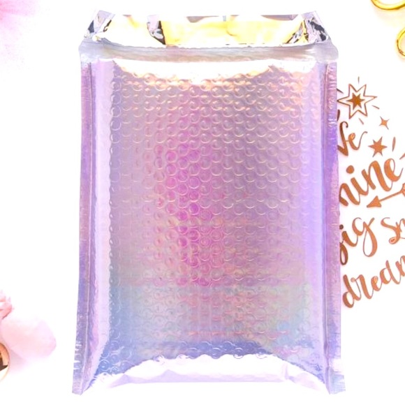💜10 pack XL Bubble Envelope 10 x 16 inch - Lavender Holographic - Picture 1 of 2